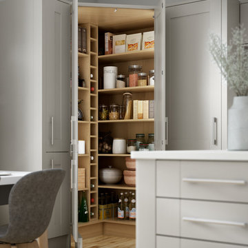 Milton Grey Kitchen with Clever Corner Pantry