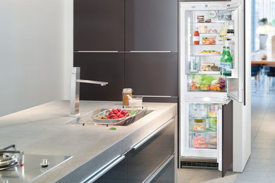 Minimal and Sleek Modern Kitchen with Liebherr Refrigerator
