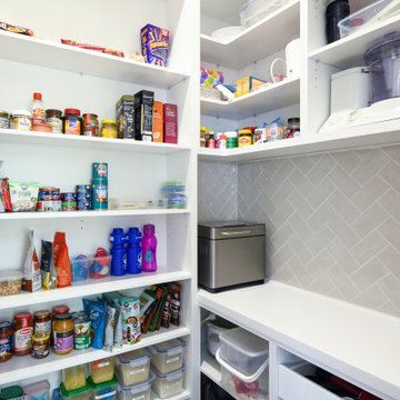 Butlers Pantry with open shelving