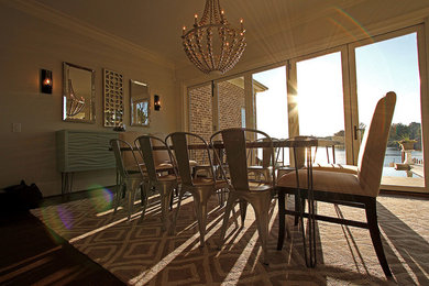 Dining room - transitional dining room idea in Charlotte