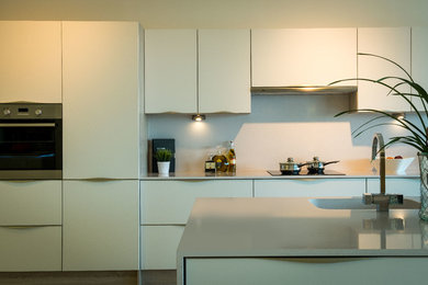 This is an example of a modern kitchen in Dublin.