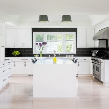 Modern Black & White Kitchen In Westport