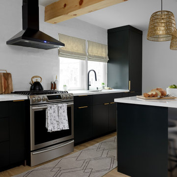 Modern Black Kitchen
