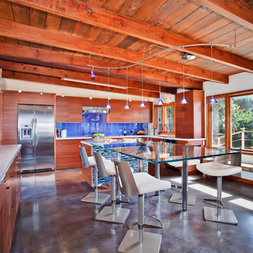 Modern Blue Kitchen