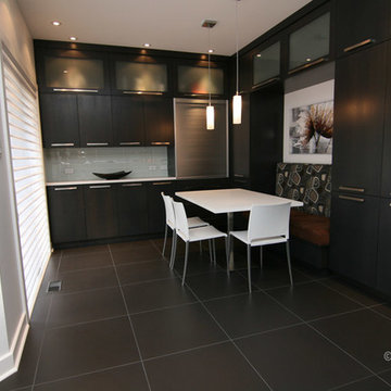 Modern dark color kitchen