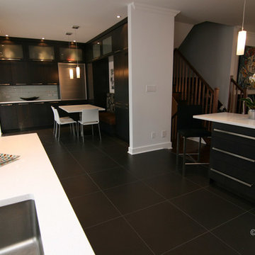 Modern dark color kitchen