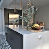 Modern Dark Grey Kitchen With Black Handles Contemporary Kitchen London By Eclectic Interiors Houzz