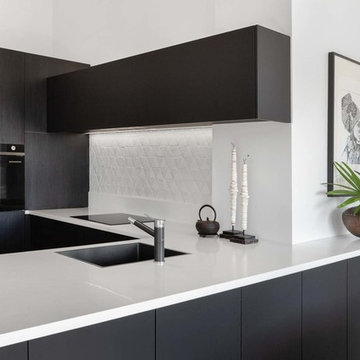 Modern Eclectic Black & White Kitchen