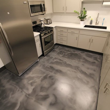 Modern Epoxy Floor in kitchen - Liquid Dazzle
