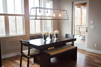 Inspiration for a modern dining room remodel in Cedar Rapids