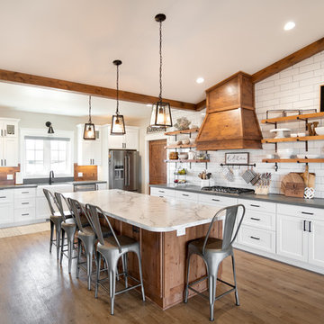 Modern Farmhouse Kitchen in Rural North Dakota w/ Fun Rustic Accents