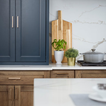 Modern Farmhouse Kitchen with a Touch of Hickory & Blue