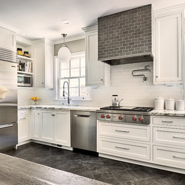 Modern Gray and White Kitchen