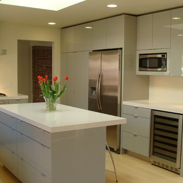 Modern Grey Lacquer Kitchen