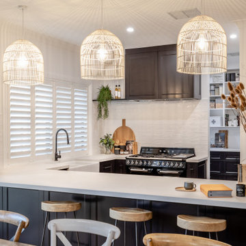 Modern Hamptons Monochrome Kitchen