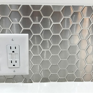 Modern Hexagon Stainless Steel Tile Kitchen