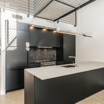 Modern, high-end, black kitchen