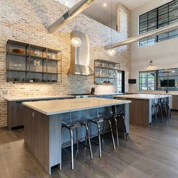 Modern Industrial Loft kitchen, bar & coffee bar