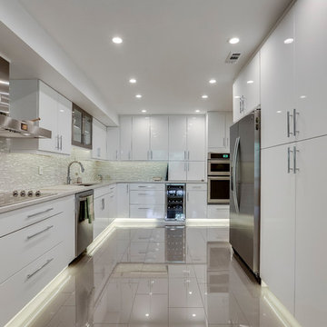Modern Kitchen and Dining Room Hutch Design Bethesda, MD