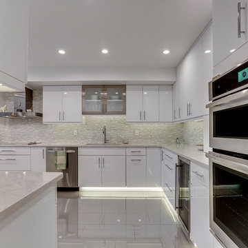 Modern Kitchen and Dining Room Hutch Design Bethesda, MD
