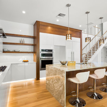 Modern kitchen and stair