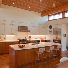mixed wood in kitchen