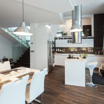 Modern kitchen in a spacious villa