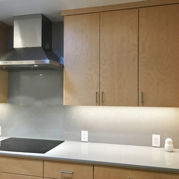 Modern Kitchen in Maple and Grey