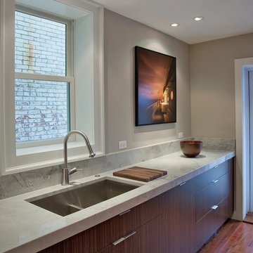 Modern Kitchen in NW DC - Integrated Appliances