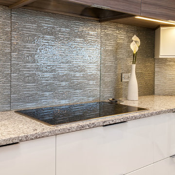 Modern Kitchen Renovation Project Glass Backsplash