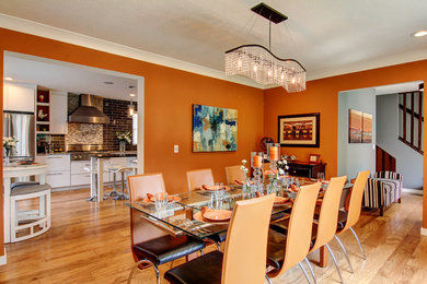 Inspiration for a modern dining room remodel in Tampa