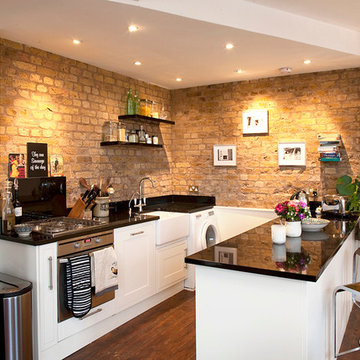 Modern Kitchen Space & Bar Area, London Apartment