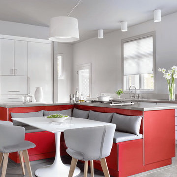 Modern Kitchen with a Pop of Color