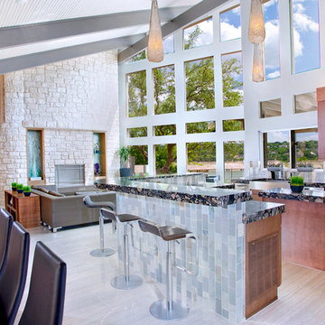 Modern Kitchen with L-Shaped Island