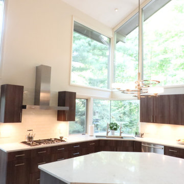 Modern  kitchen with touch shade of tradition