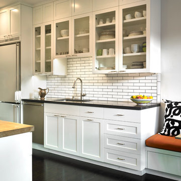 Modern Kitchen with White Tile