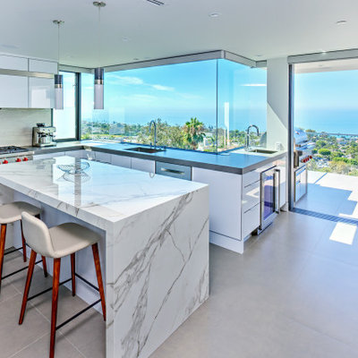 Beach style kitchen photo in Orange County