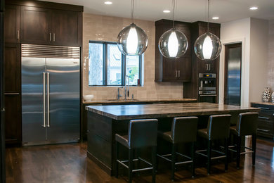 Example of a trendy kitchen design in Charlotte