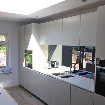 Modern Light Grey Kitchen Lounge