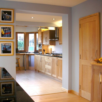 Modern maple kitchen and utility room