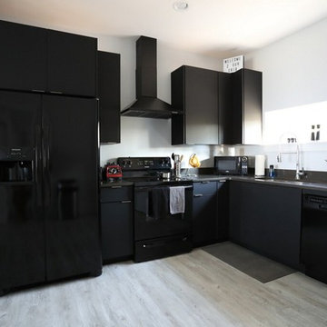 Modern Matte Black Kitchen
