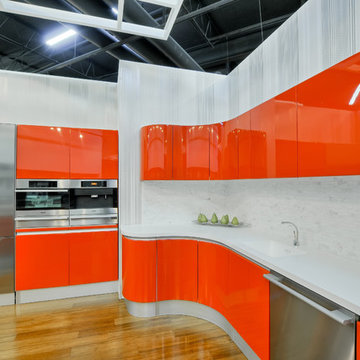 Modern Miele kitchen at Elite Appliance showroom