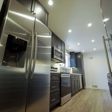 modern multiple kitchen and room remodeling