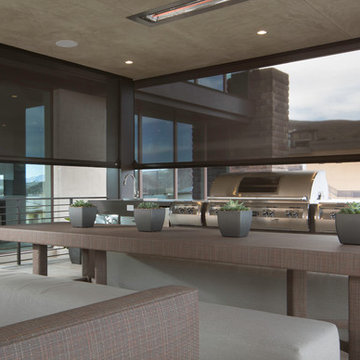 Modern outdoor living patio