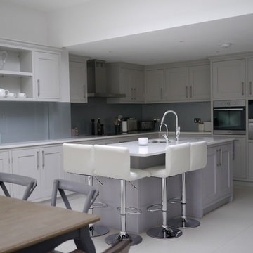 Modern painted kitchen with island