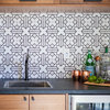 Patterned Tile Showcases an Open Kitchen’s New Minibar