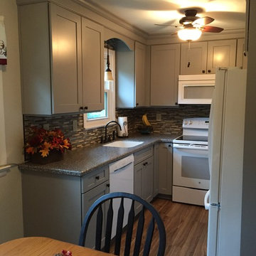 Modern Ranch Home Kitchen in Grey