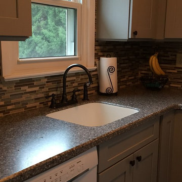Modern Ranch Home Kitchen in Grey
