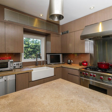 Modern Retro-Style Kitchen with New Awning Window