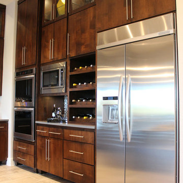 Modern Slab Flat Panel Cabinet Door Kitchen by Burrows Cabinets